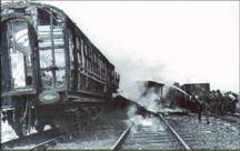 Quintinshill wreck on fire