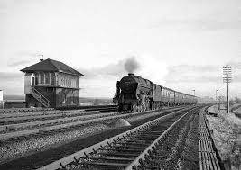 Quintinshill signal box and a train