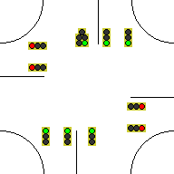 single lag with red clear - signals